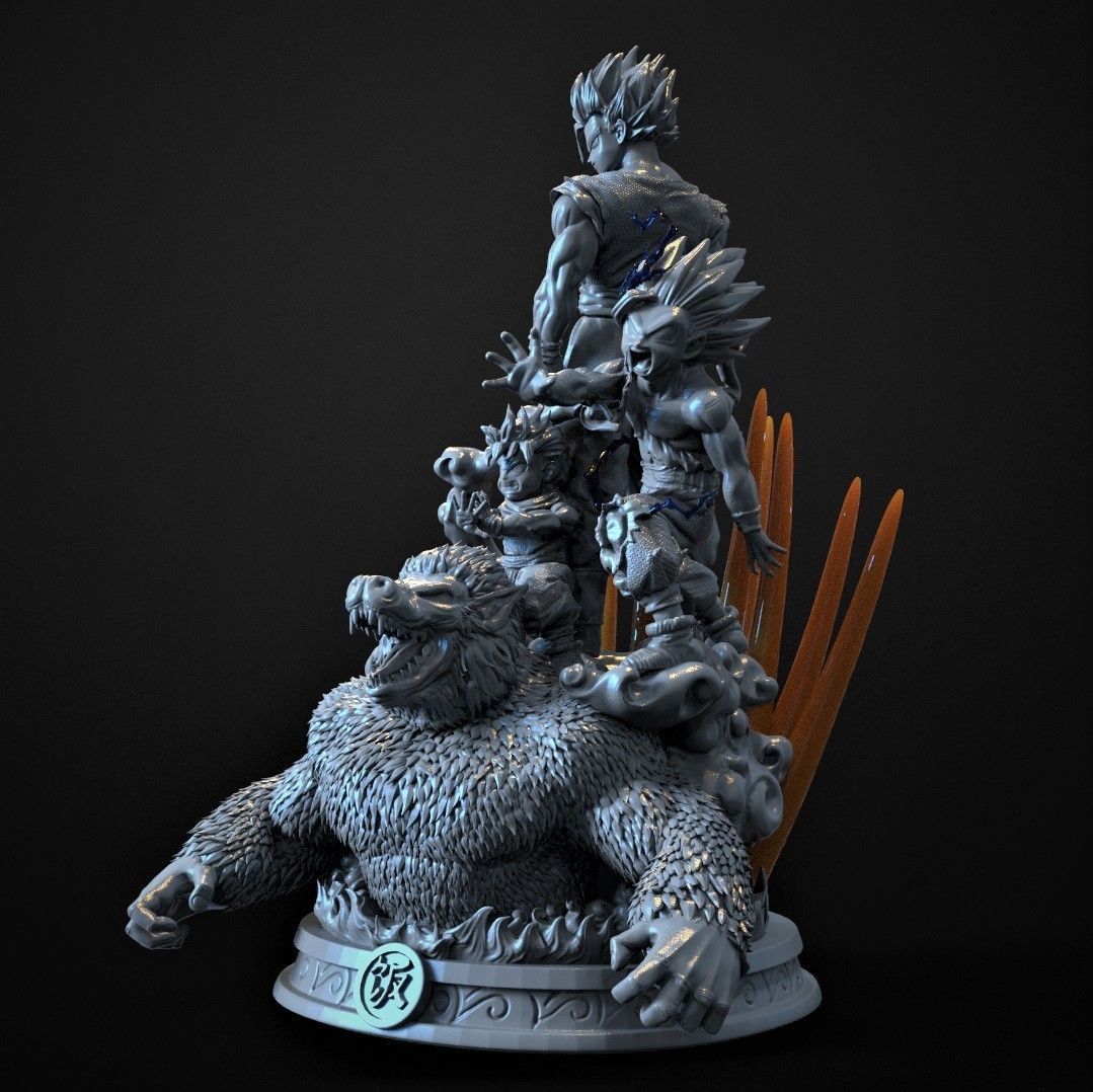 Gohan Transformations 3D print model_8