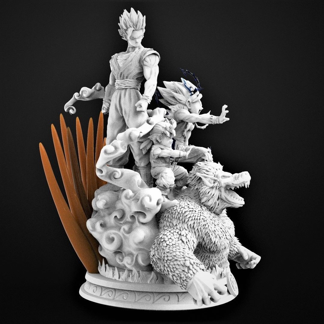 Gohan Transformations 3D print model_3