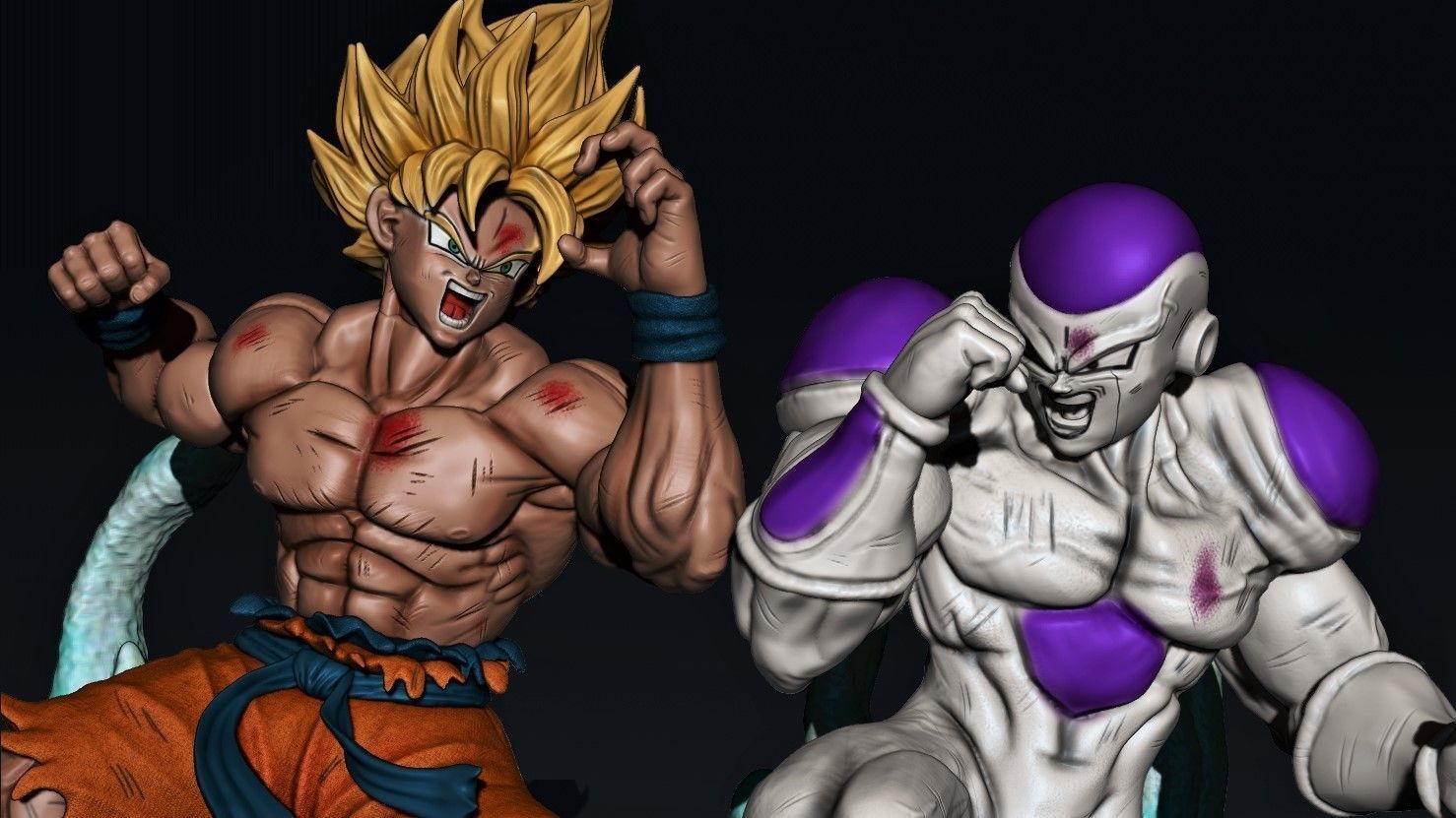 Goku Vs Freezer 3D print model_5