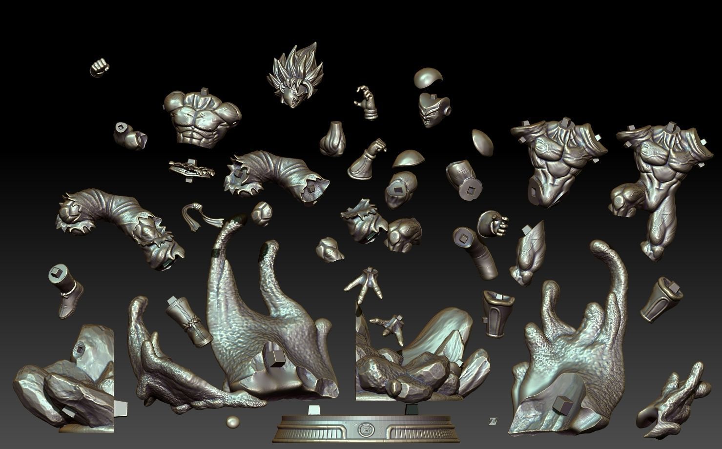 Goku Vs Freezer 3D print model_3