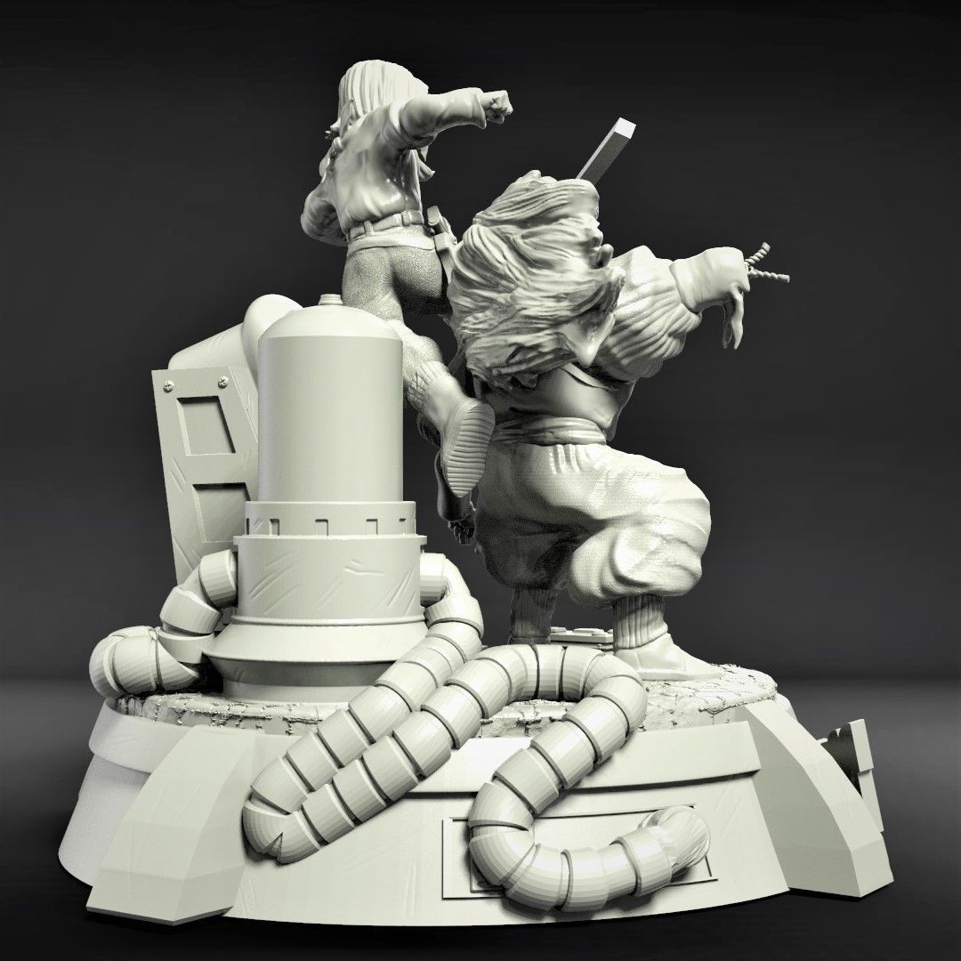 Androide n 17 vs DR Gero 3D print model_5