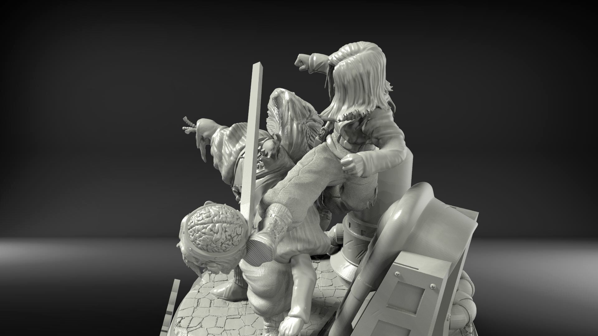 Androide n 17 vs DR Gero 3D print model_6