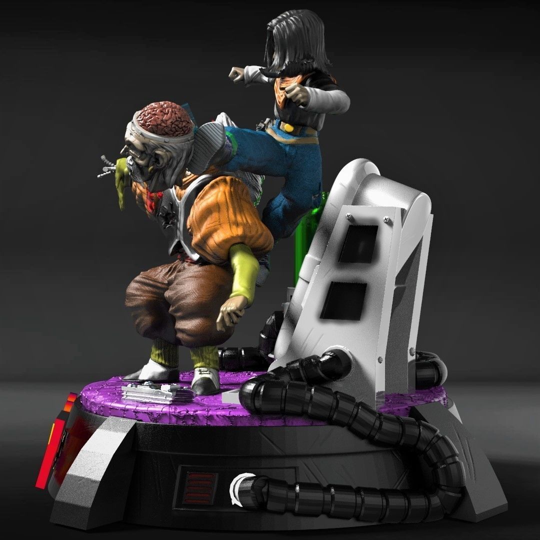 Androide n 17 vs DR Gero 3D print model_8