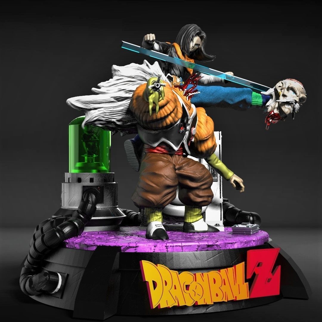 Androide n 17 vs DR Gero 3D print model_9