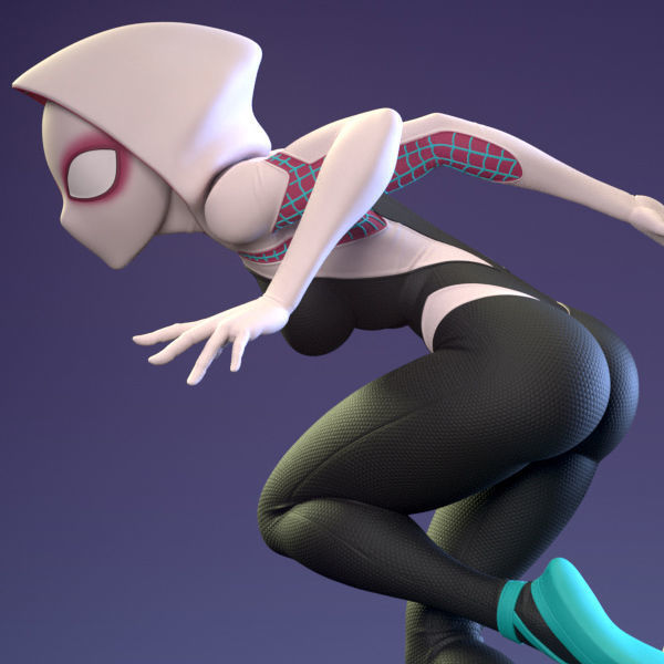 Spider Gwen Multi Versions SFW NSFW STL 3D print model 3D print model_2