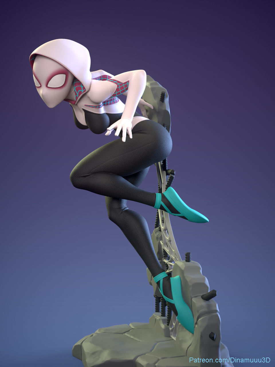 Spider Gwen Multi Versions SFW NSFW STL 3D print model 3D print model_5