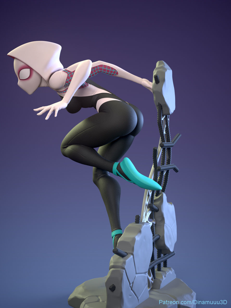 Spider Gwen Multi Versions SFW NSFW STL 3D print model 3D print model_6