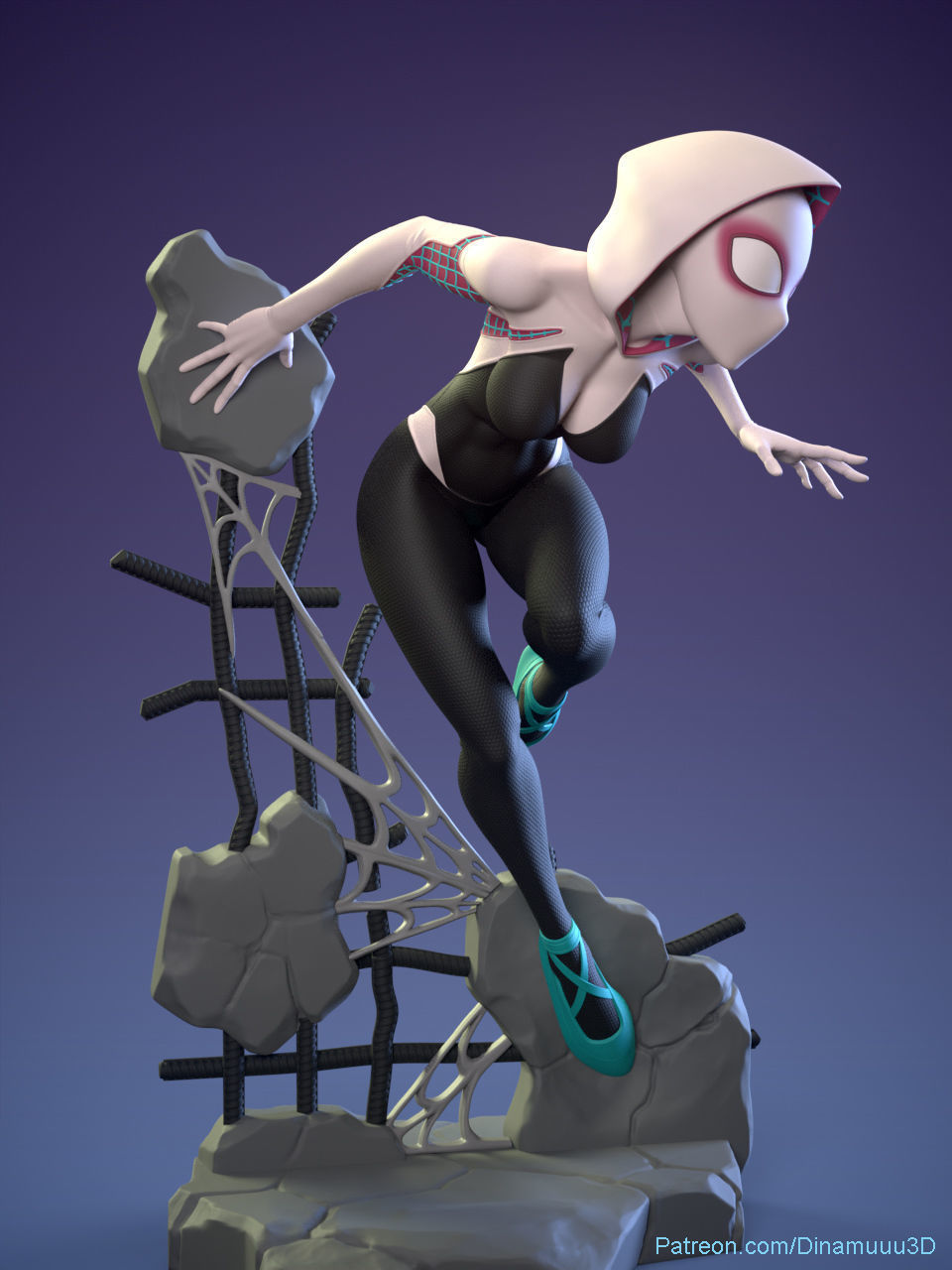 Spider Gwen Multi Versions SFW NSFW STL 3D print model 3D print model_4
