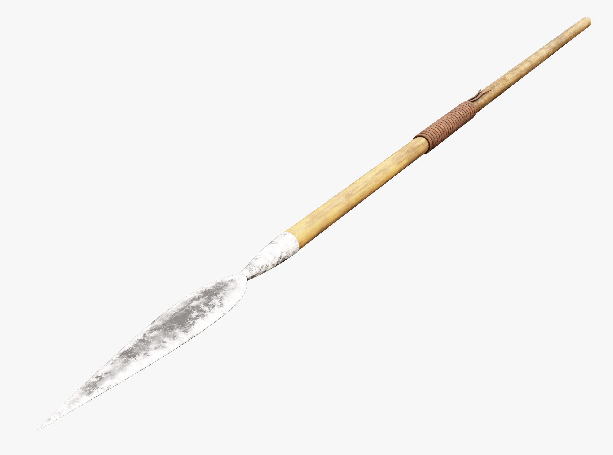 Medieval Spear Low-poly 3D model_2