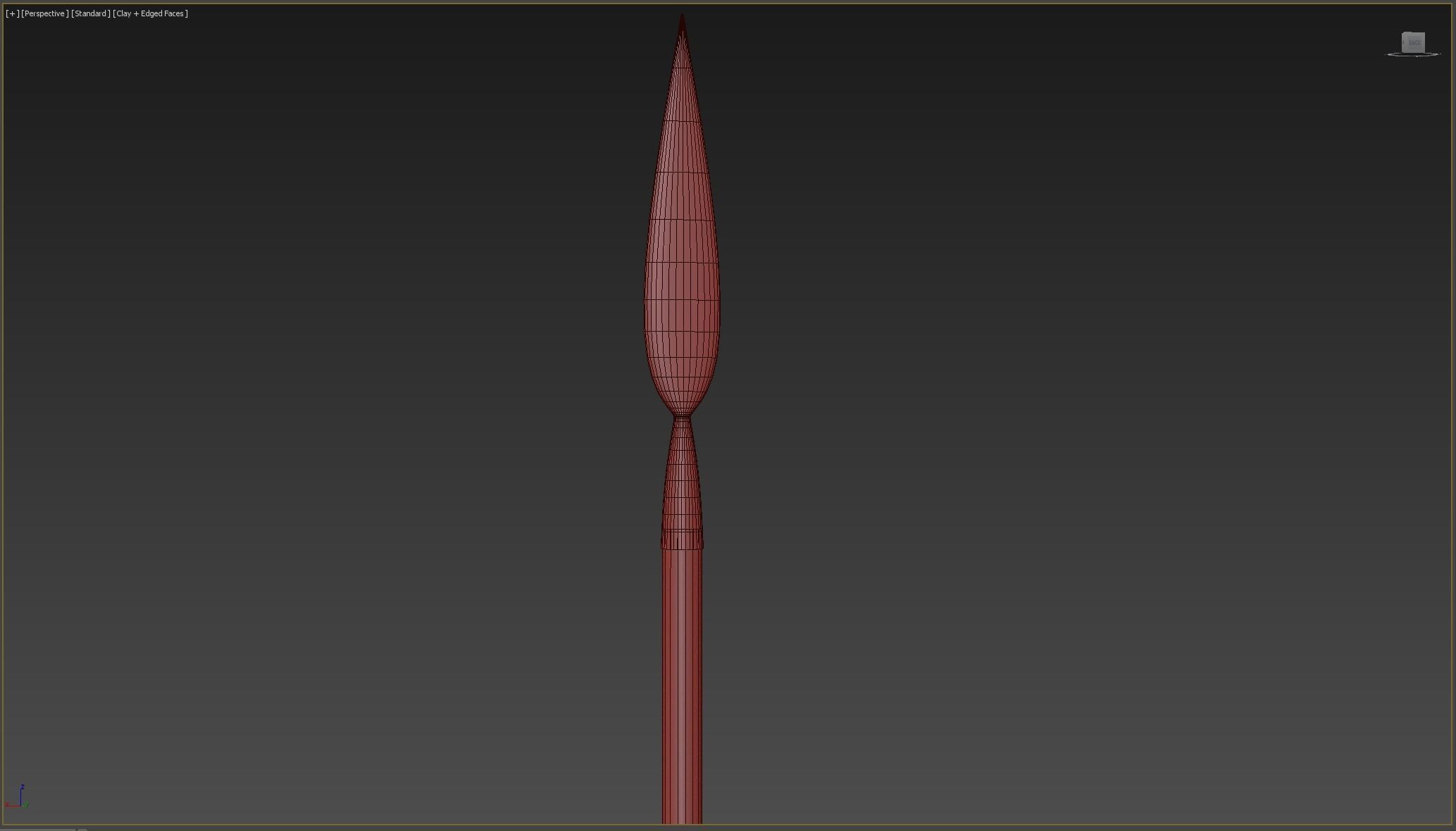 Medieval Spear Low-poly 3D model_5