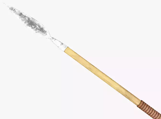 Medieval Spear Low-poly 3D model