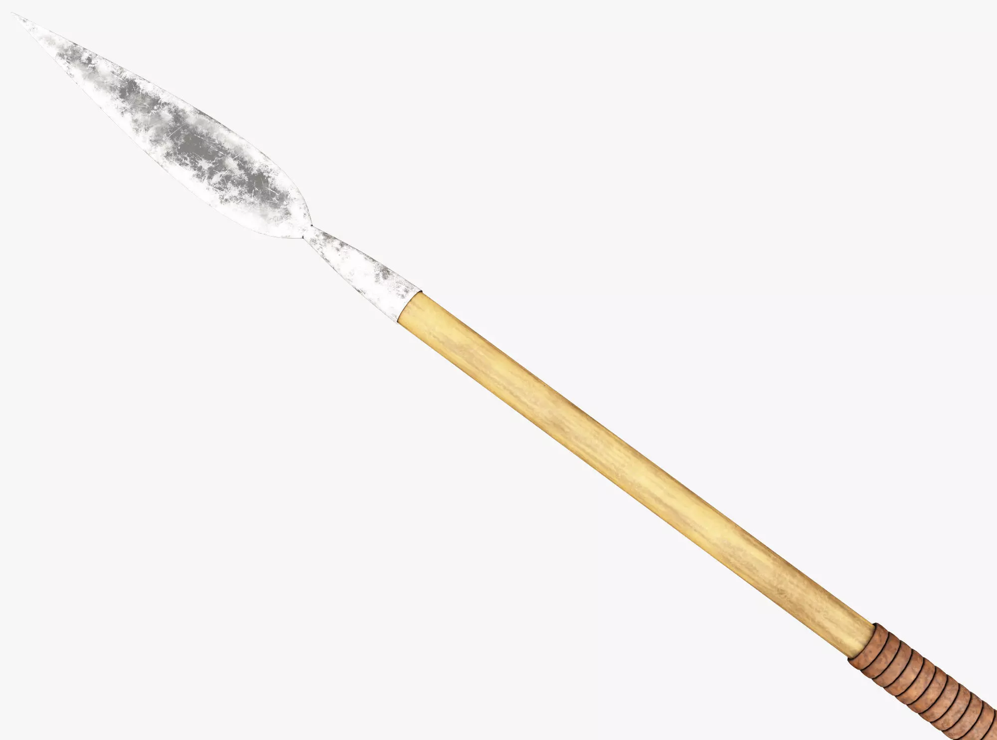 Medieval Spear Low-poly 3D model_0