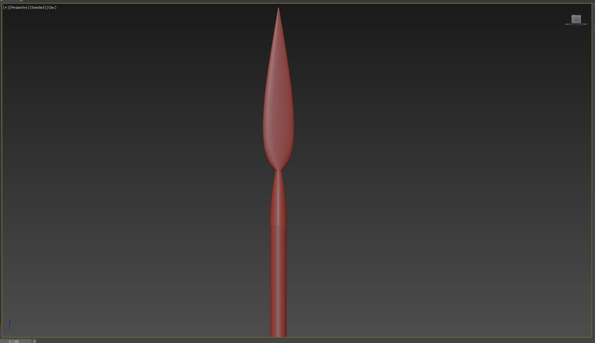 Medieval Spear Low-poly 3D model_4