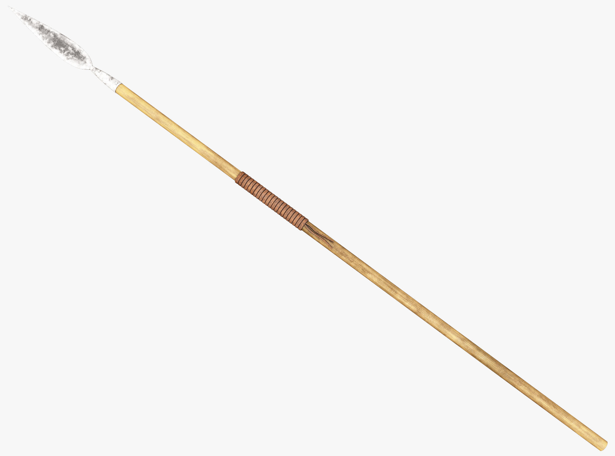 Medieval Spear Low-poly 3D model_1
