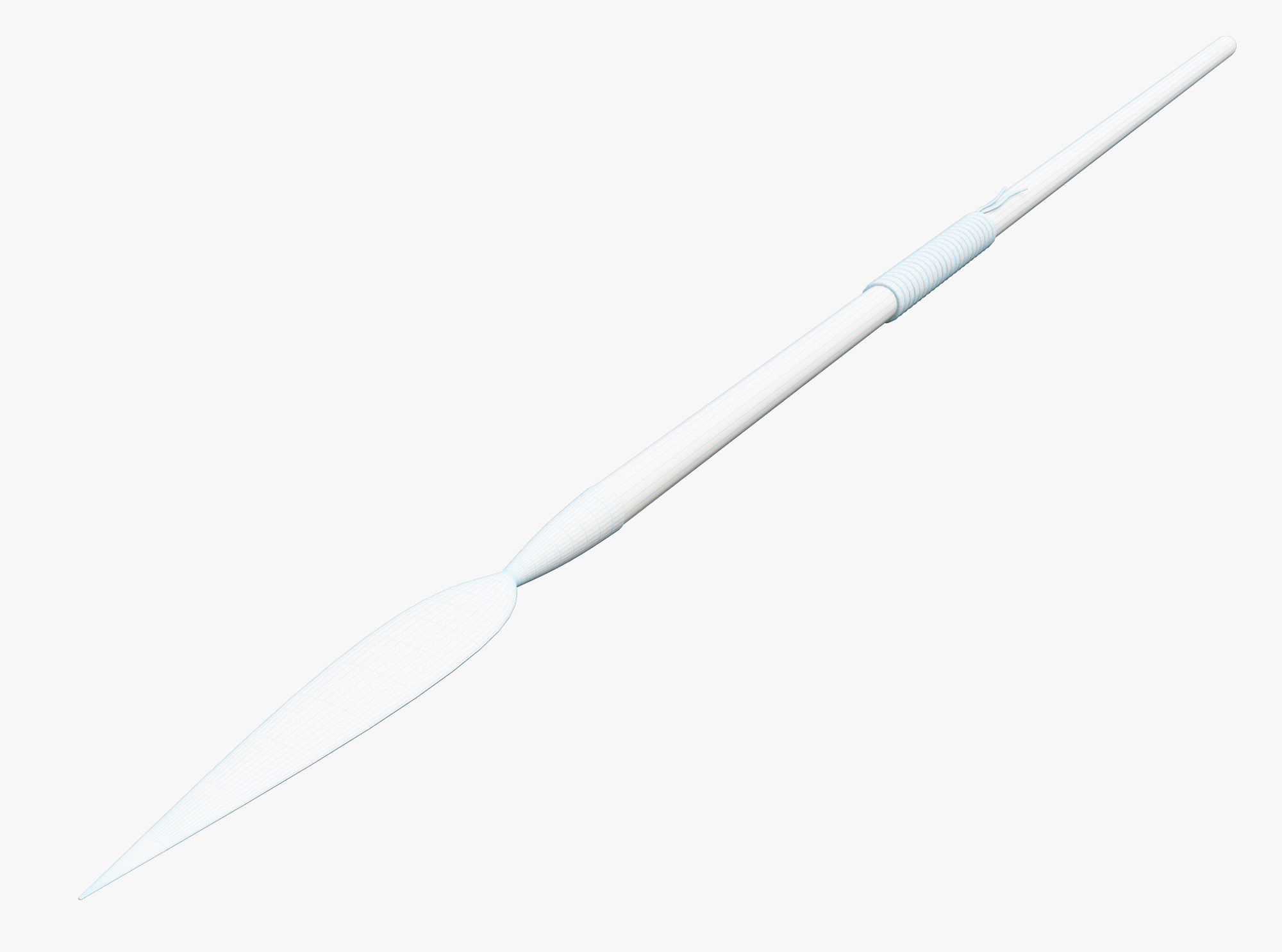 Medieval Spear Low-poly 3D model_3