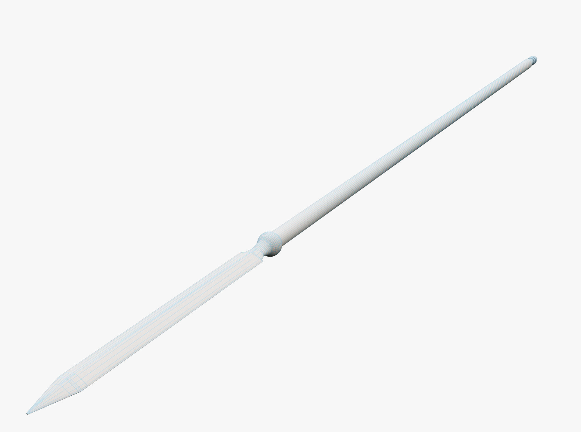 Medieval Spear Low-poly 3D model_3