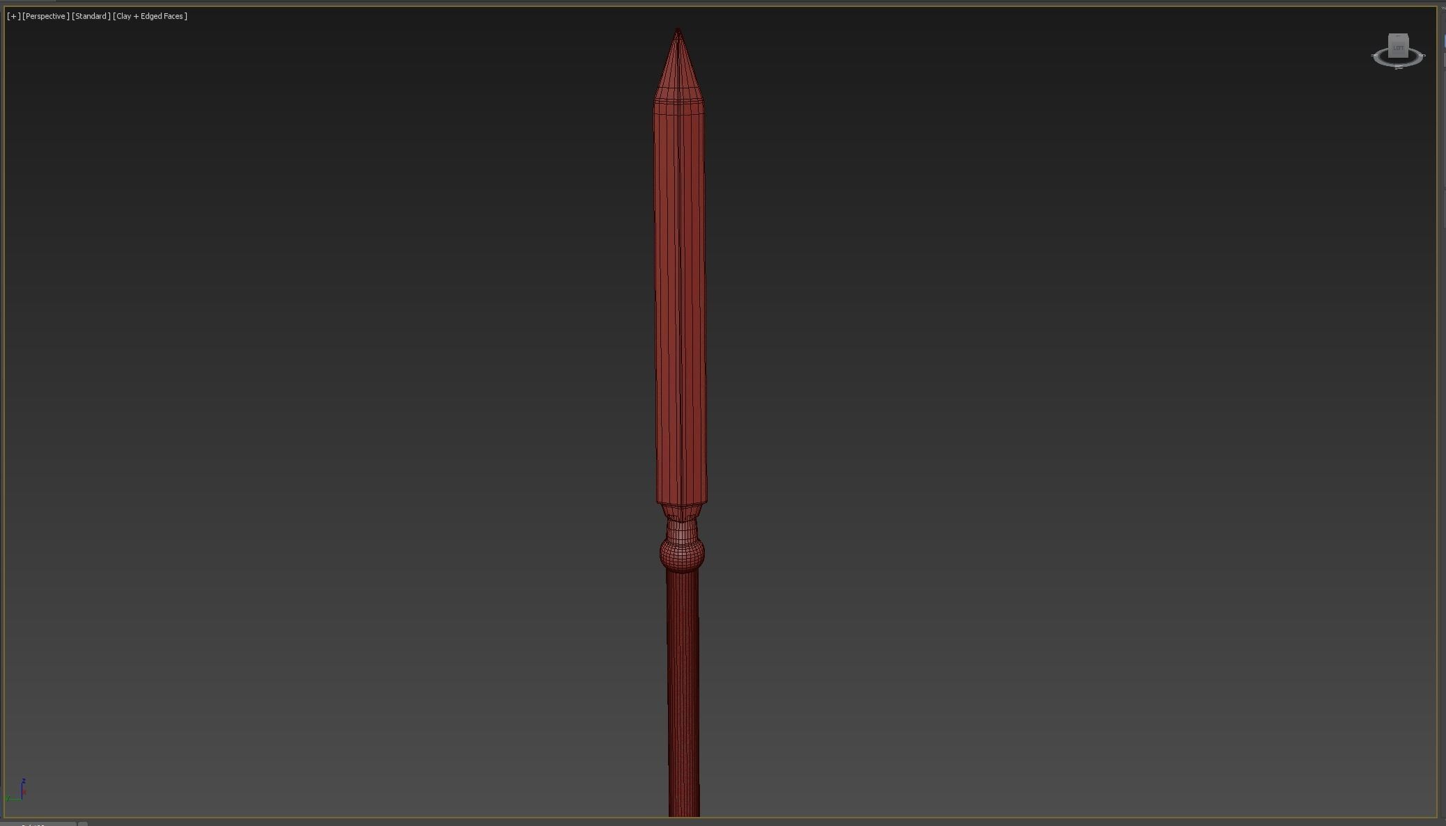 Medieval Spear Low-poly 3D model_4