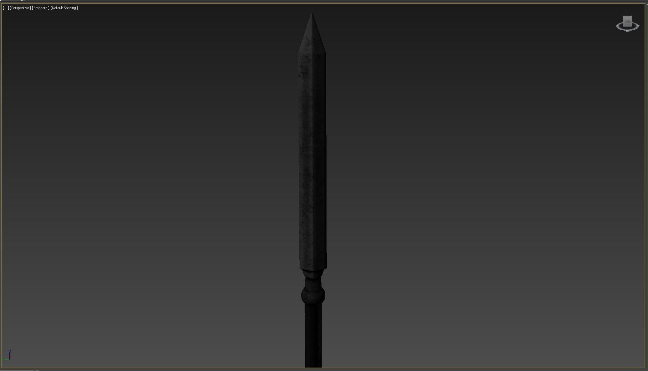 Medieval Spear Low-poly 3D model_6