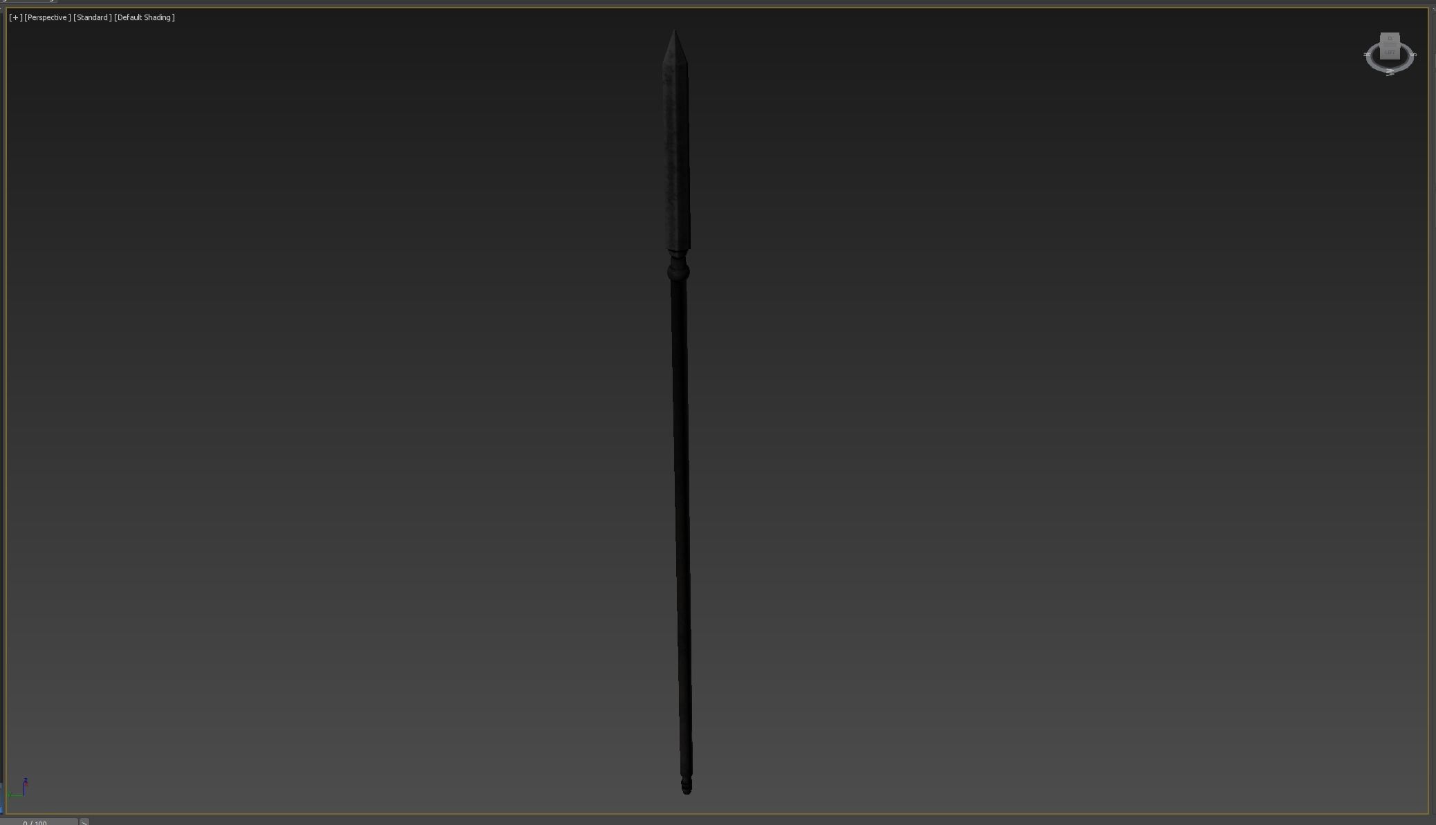 Medieval Spear Low-poly 3D model_5
