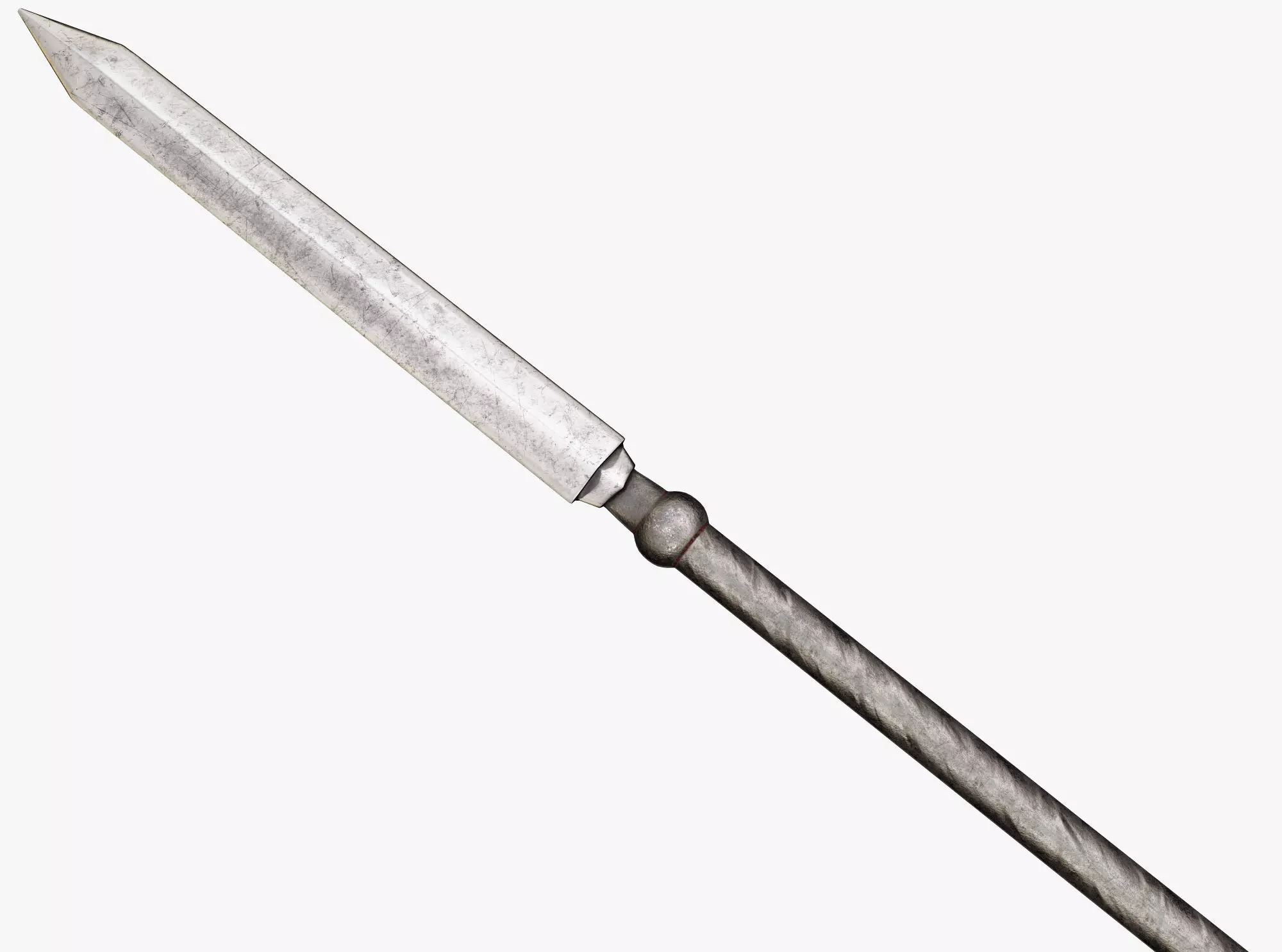 Medieval Spear Low-poly 3D model_0