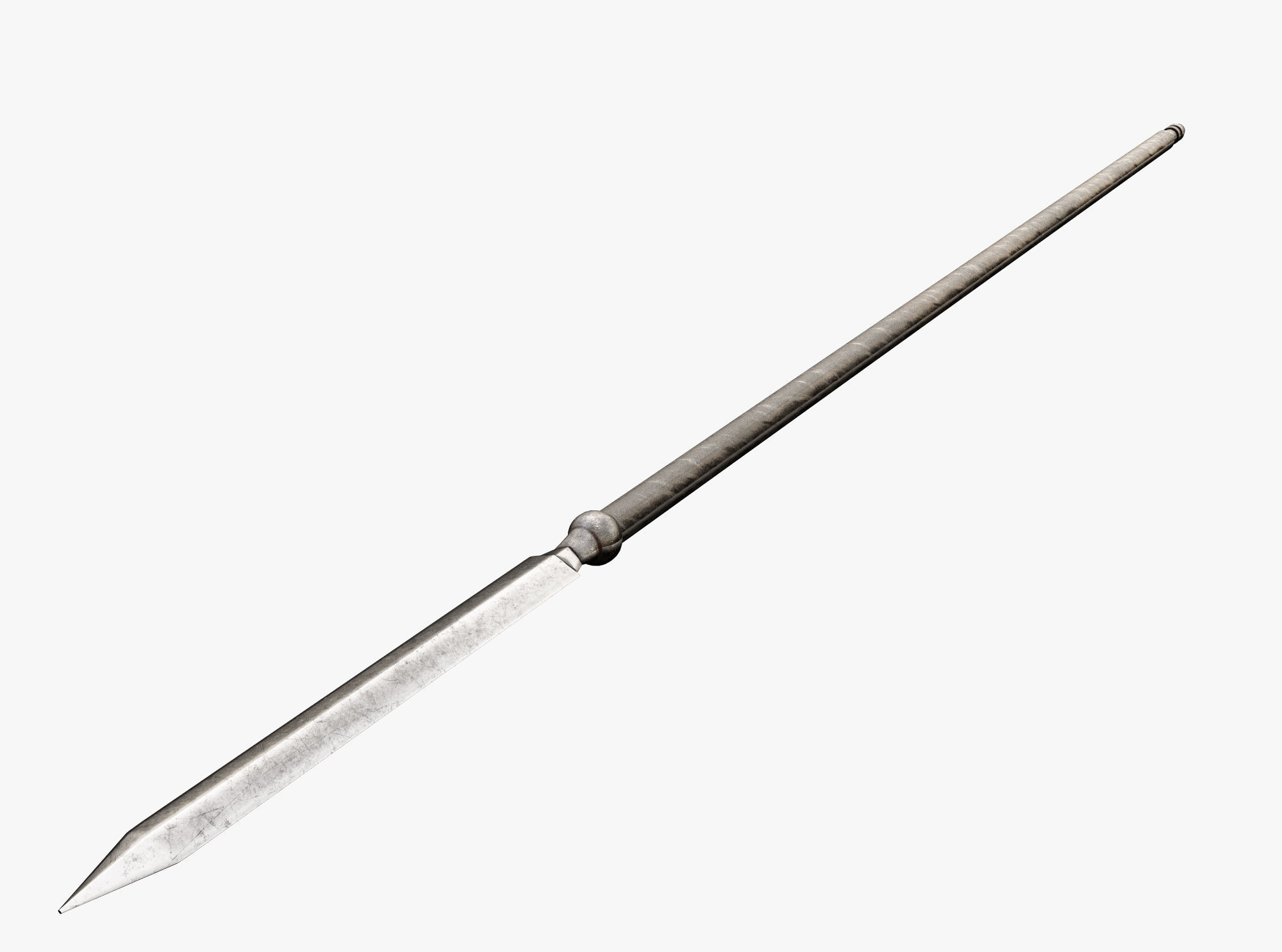 Medieval Spear Low-poly 3D model_2