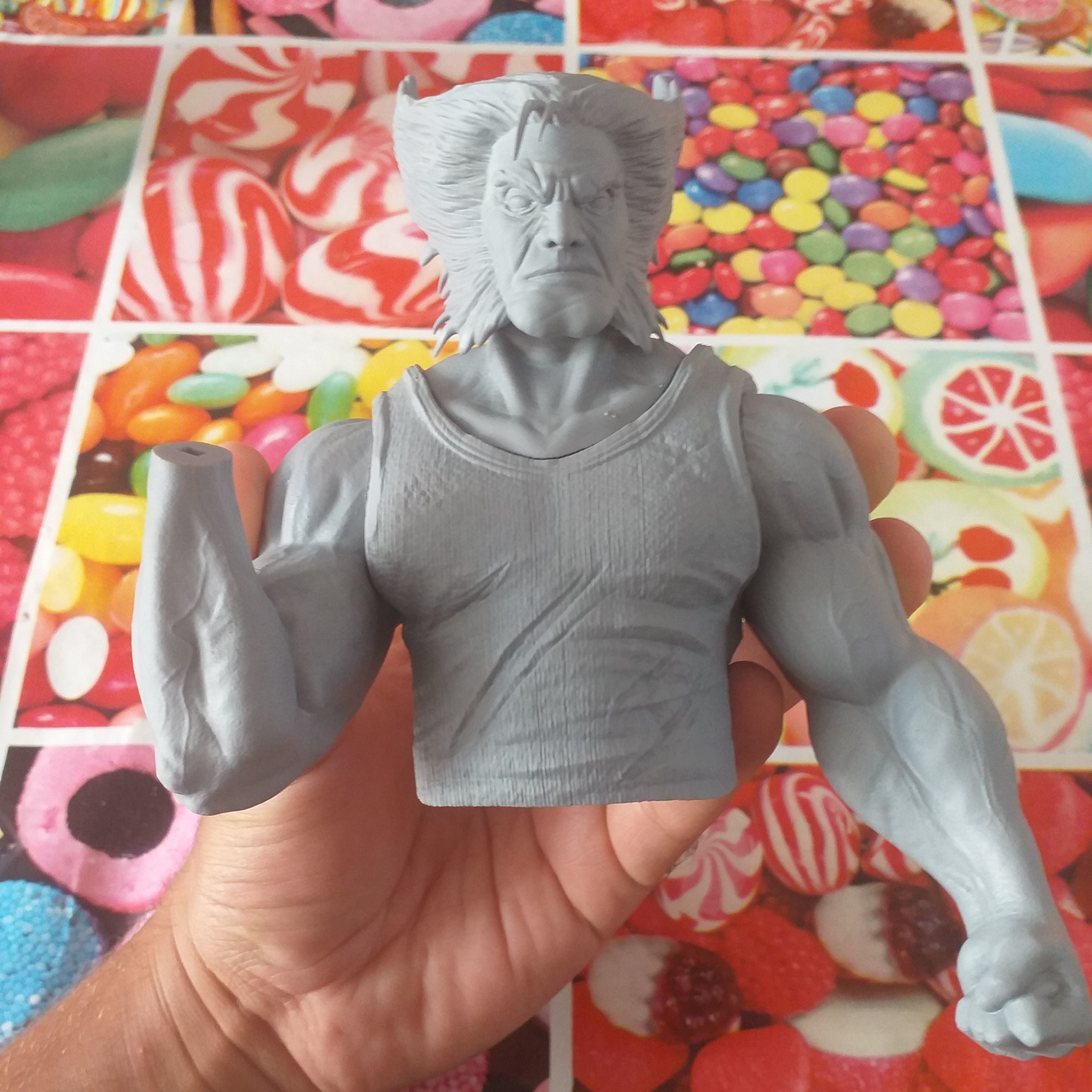 Logan wolverine statue 3D print model_9