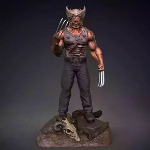 Logan wolverine statue
