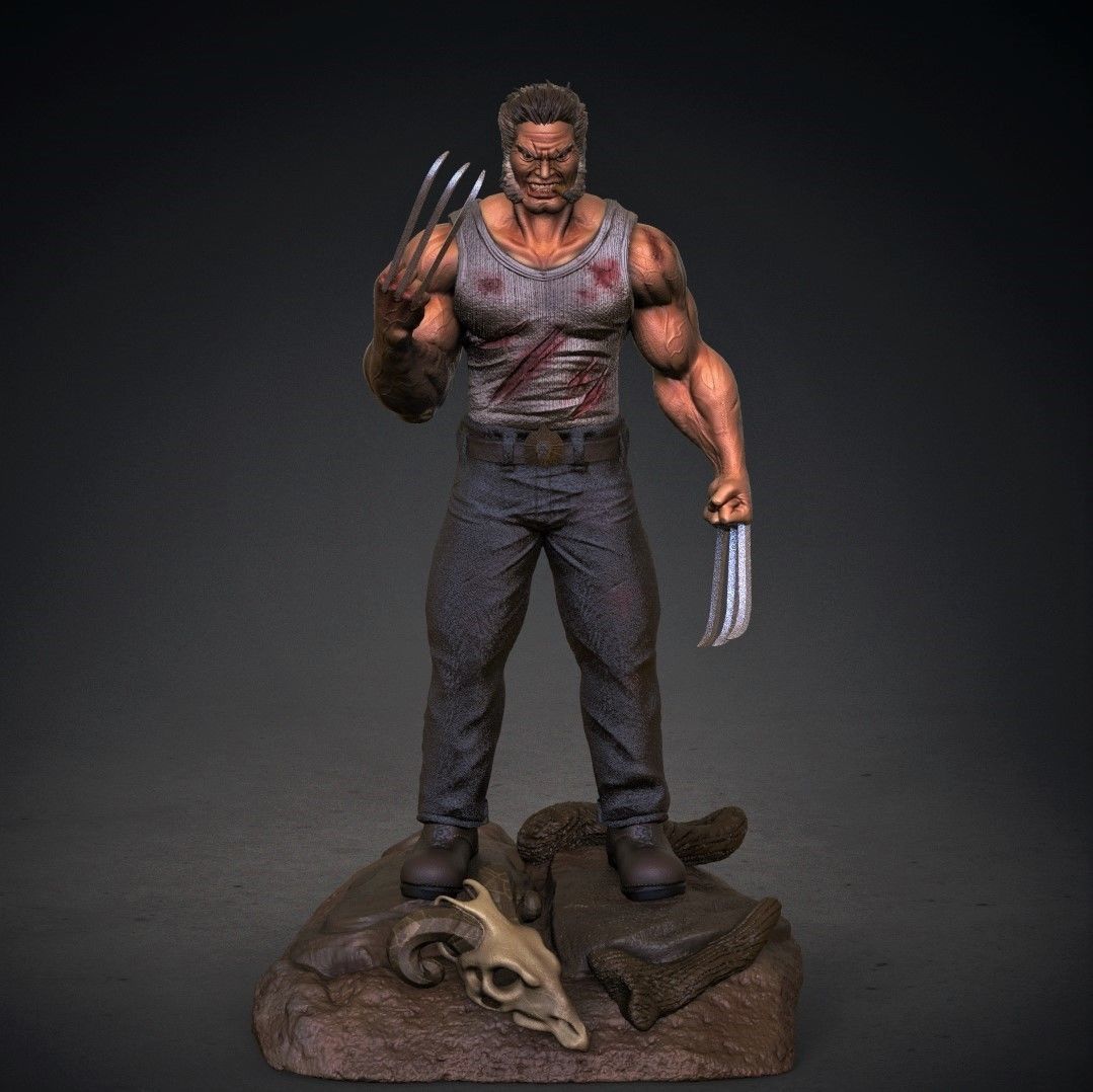 Logan wolverine statue 3D print model_15