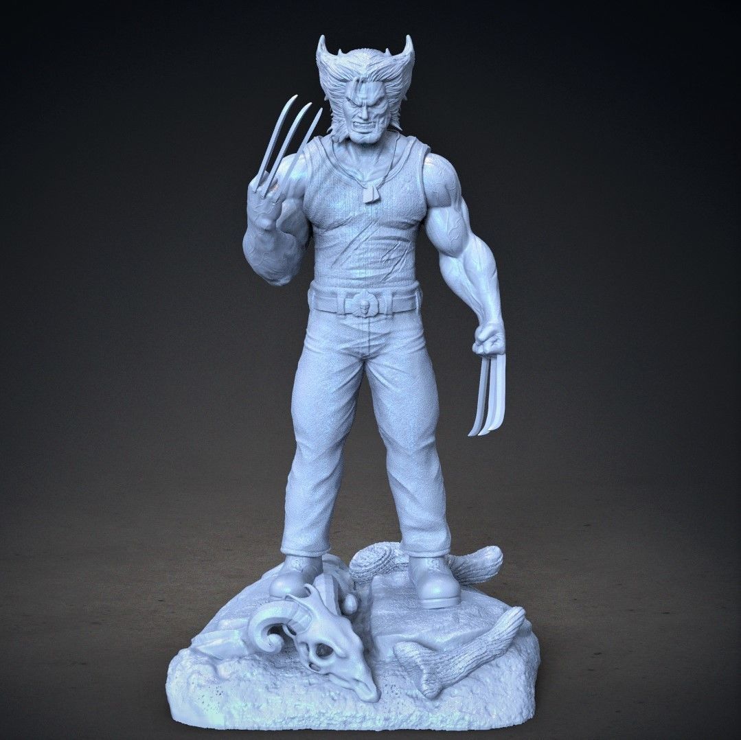 Logan wolverine statue 3D print model_11