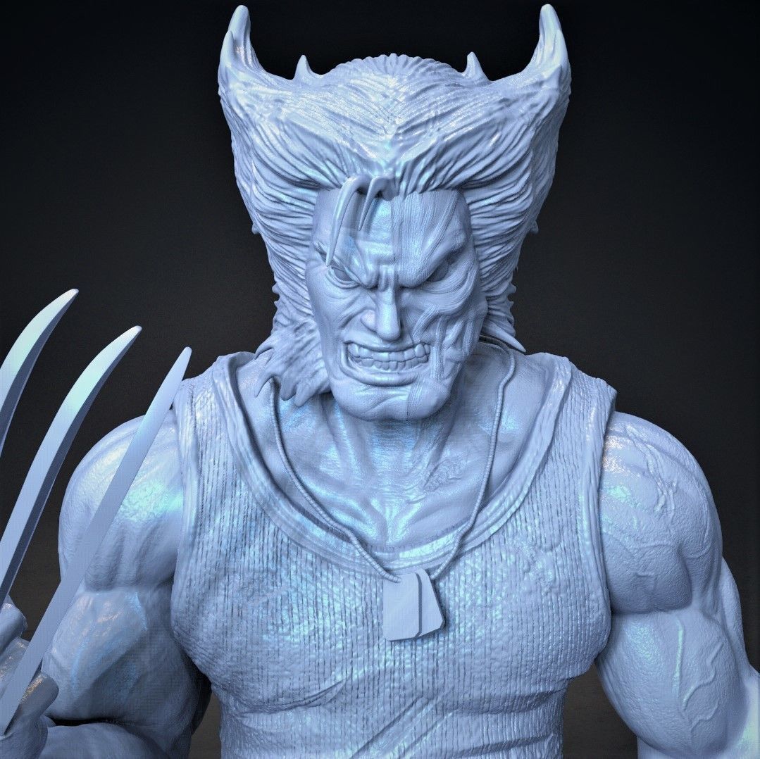 Logan wolverine statue 3D print model_13