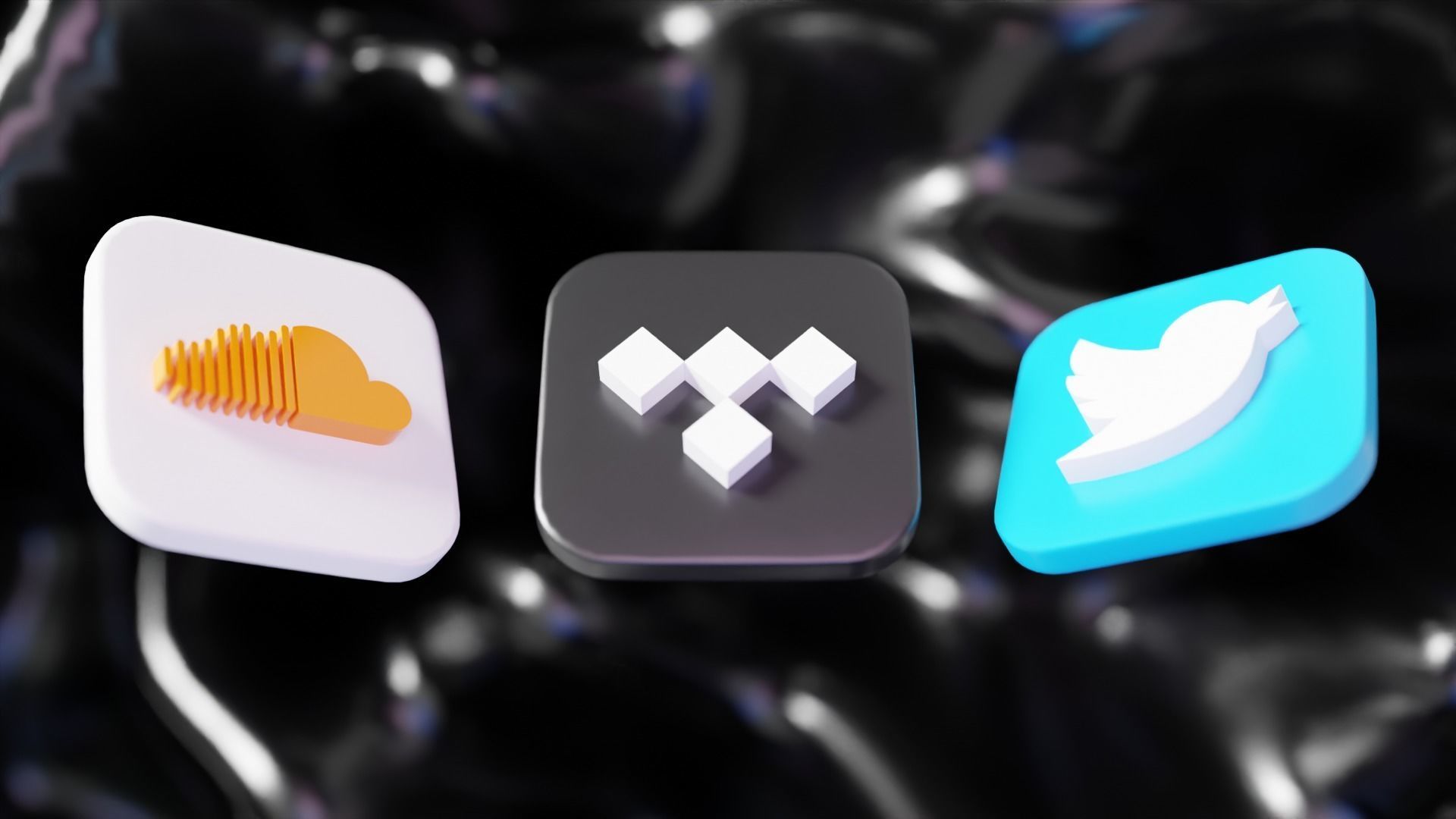 ios 15 Big Sur 3D SOCIAL MEDIA ICONS Low-poly 3D model 3D model_2