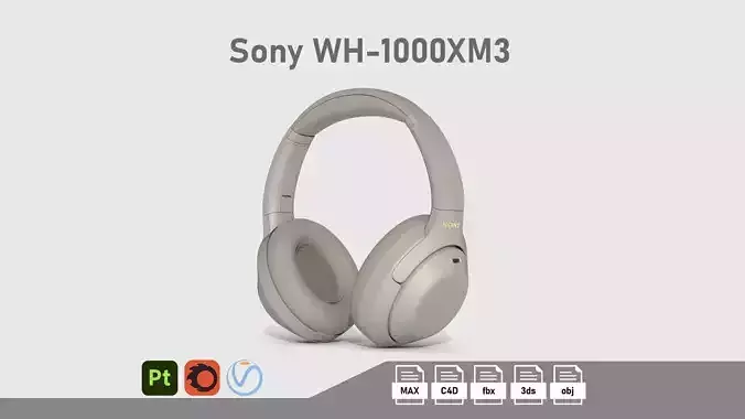Sony WH-1000XM3 Headphones 3D model