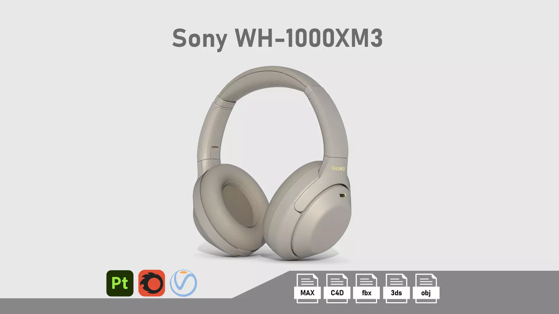 Sony WH-1000XM3 Headphones 3D model