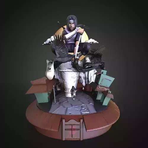 Itachi naruto statue