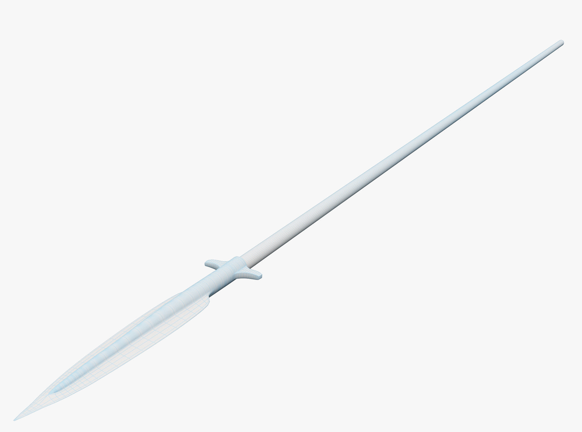 Medieval Spear Low-poly 3D model_3