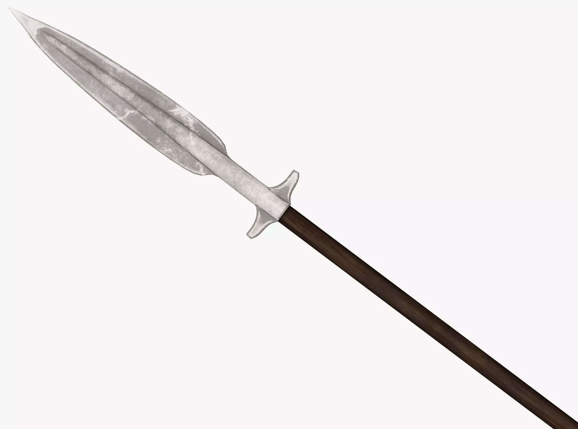 Medieval Spear Low-poly 3D model_0