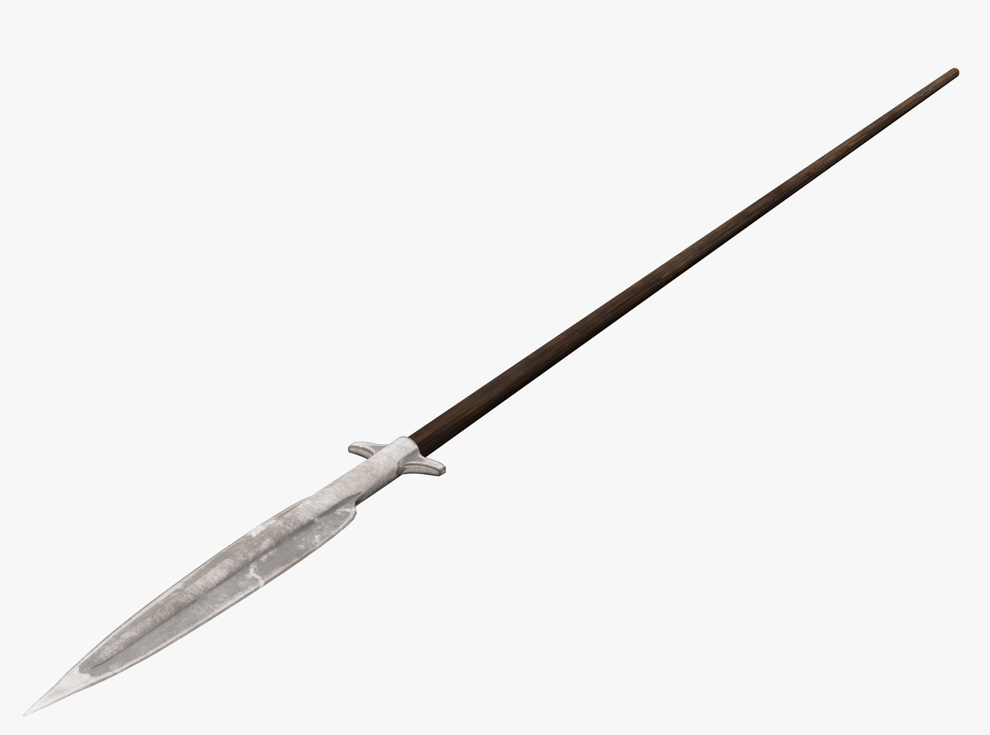 Medieval Spear Low-poly 3D model_1
