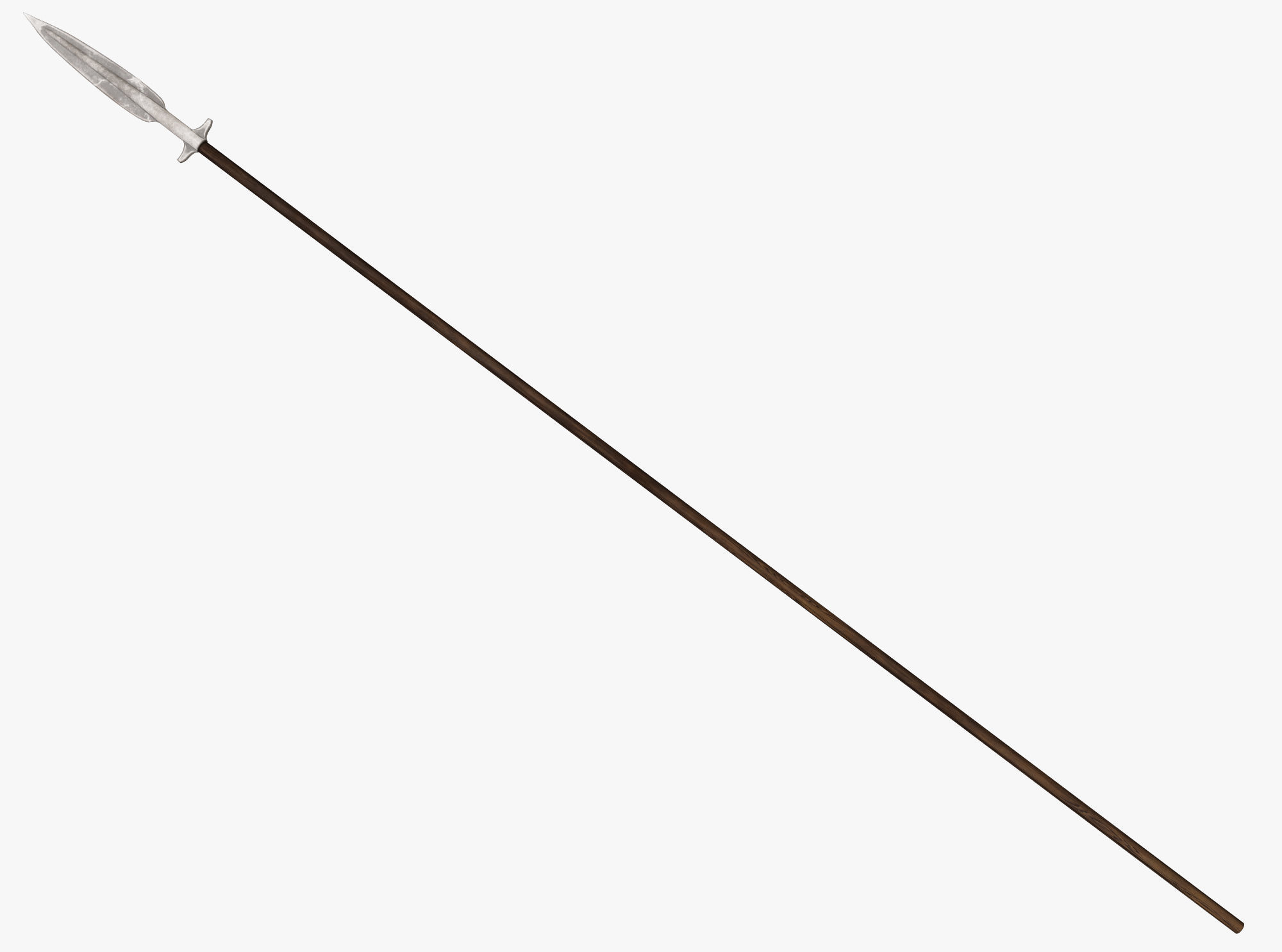 Medieval Spear Low-poly 3D model_2