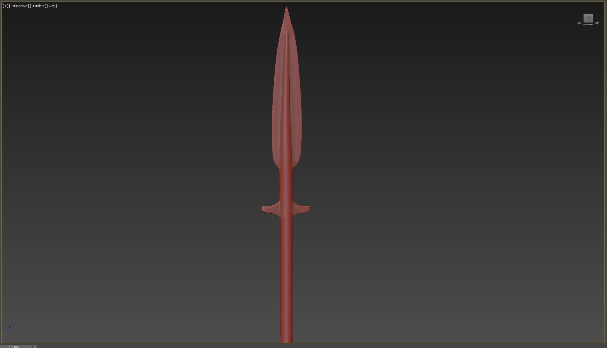 Medieval Spear Low-poly 3D model_5