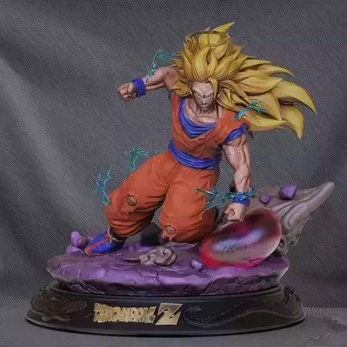 Goku SSJ 3 3D print model