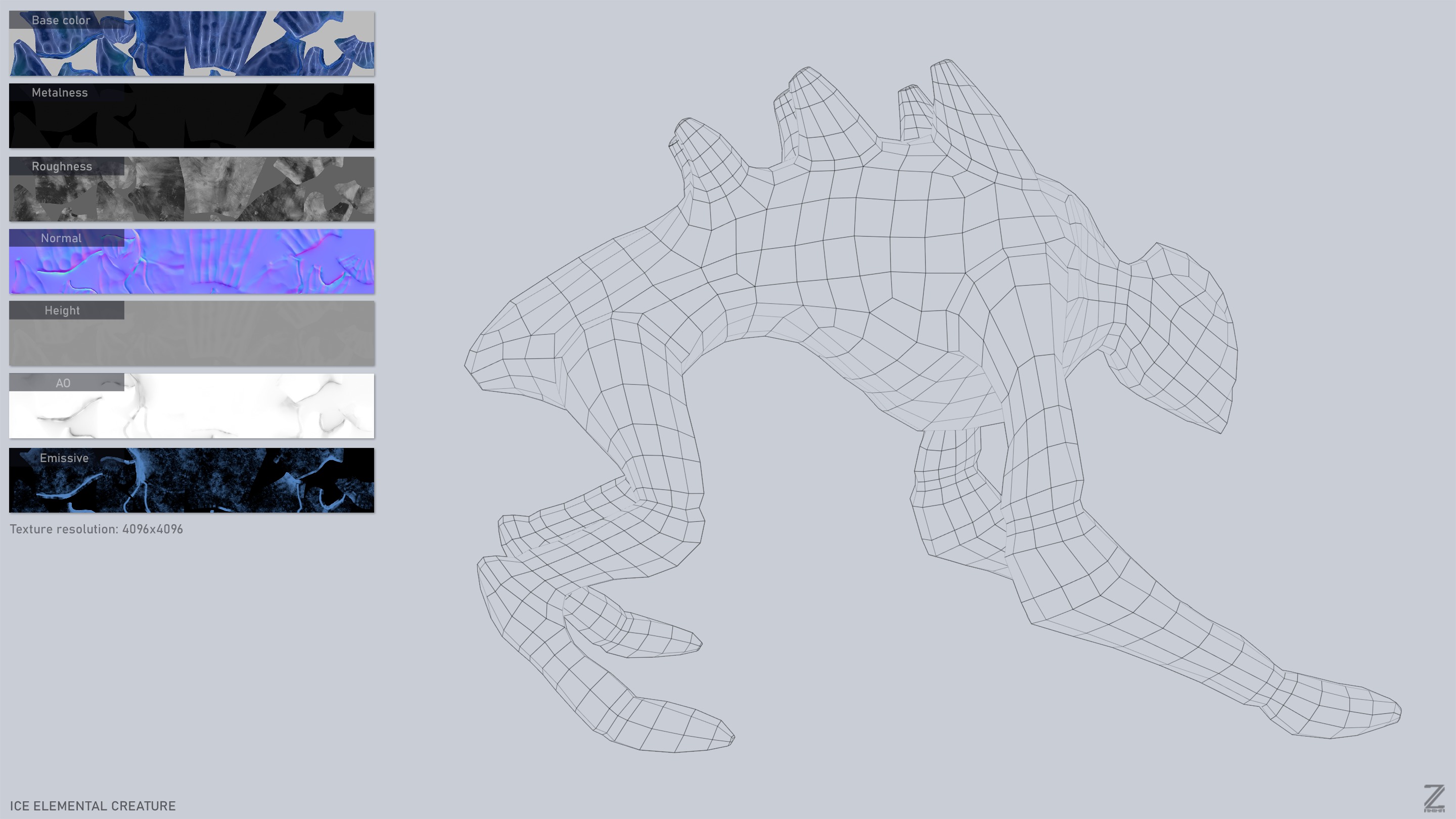 Ice elemental creature collection _9