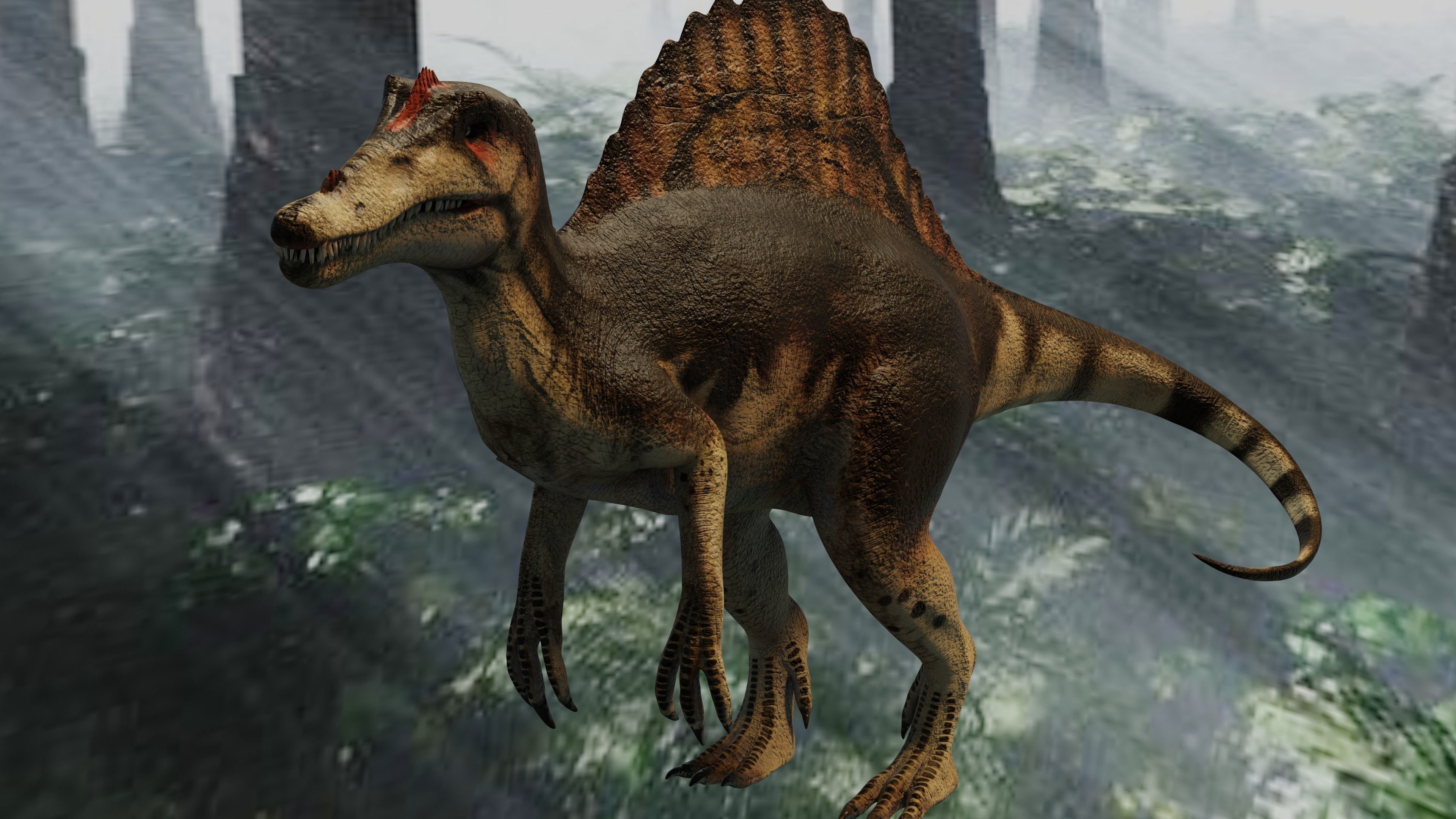 Spinosaurus Animated Low-poly 3D model_6