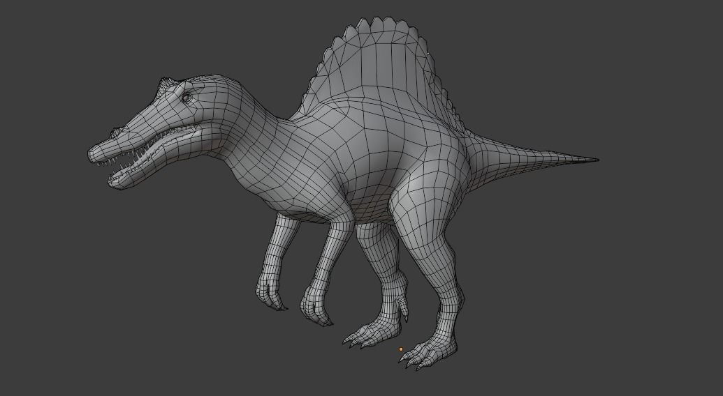 Spinosaurus Animated Low-poly 3D model_11