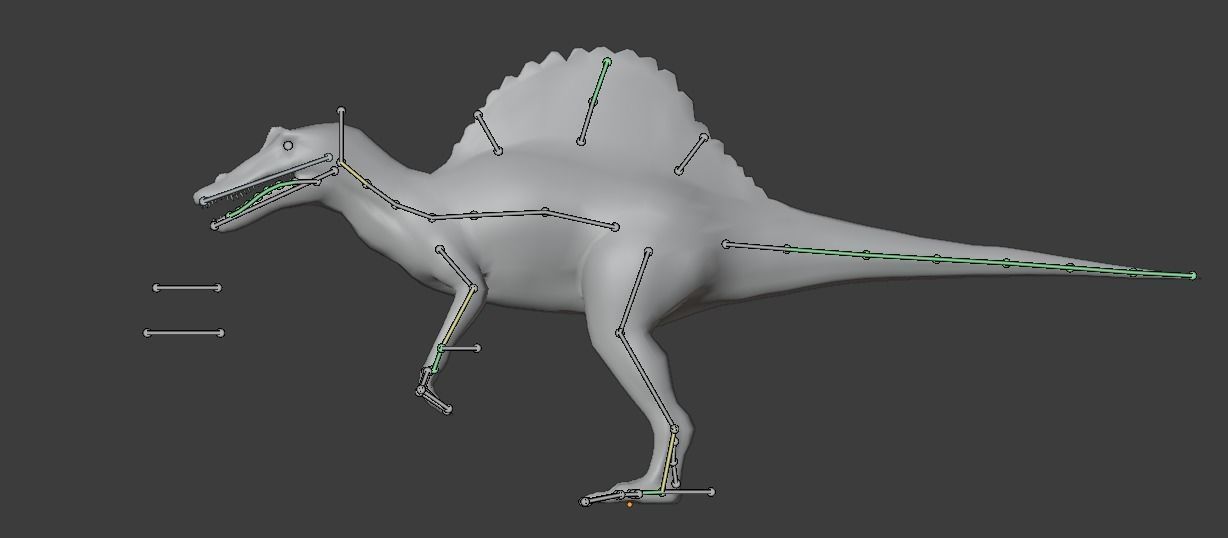 Spinosaurus Animated Low-poly 3D model_21