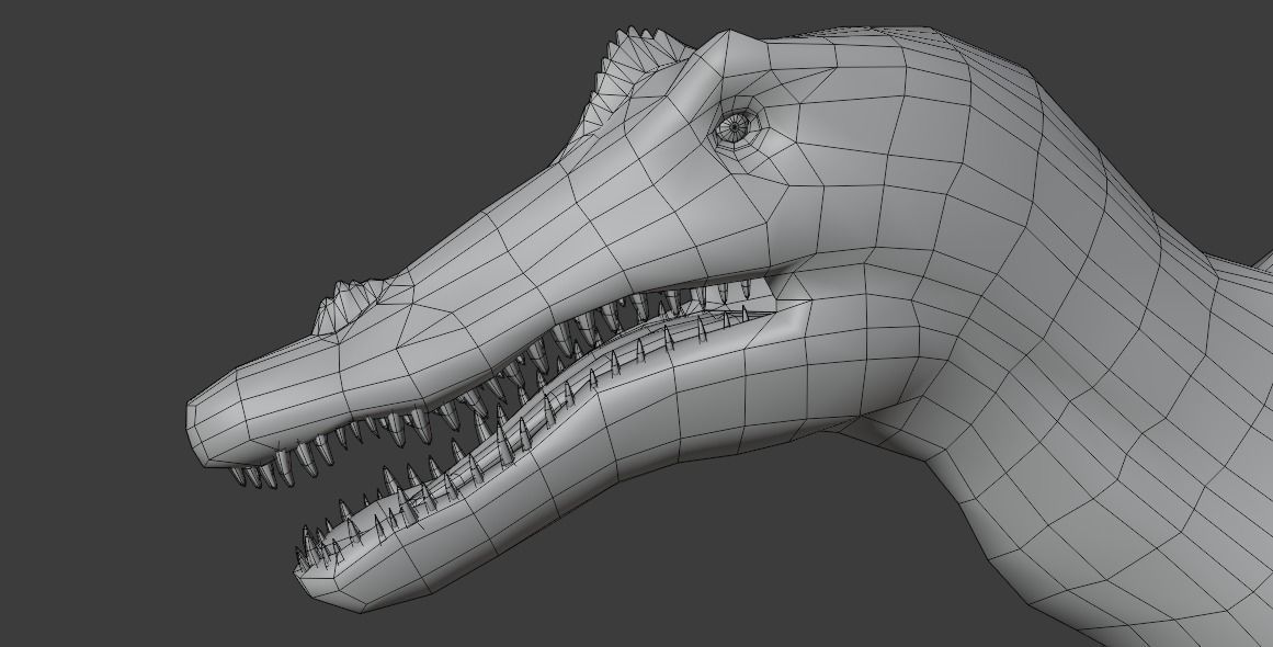 Spinosaurus Animated Low-poly 3D model_13