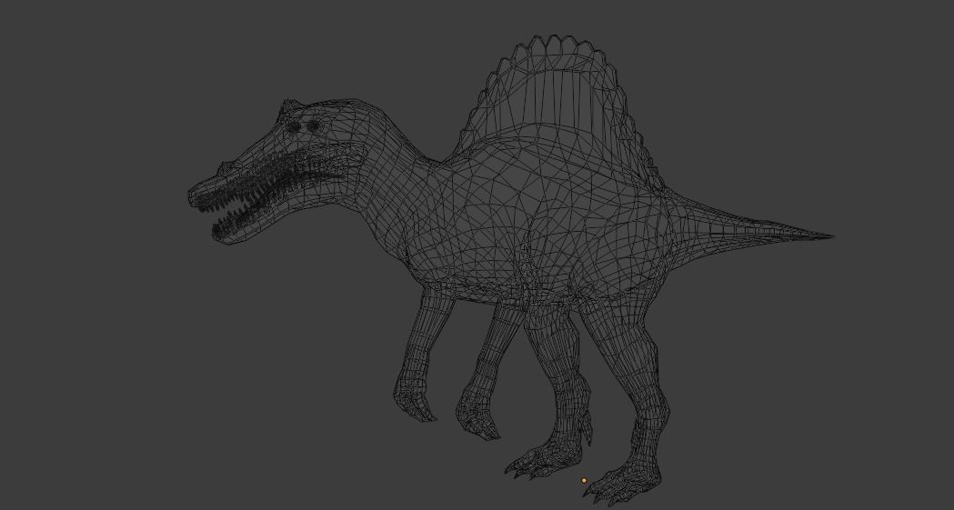 Spinosaurus Animated Low-poly 3D model_15
