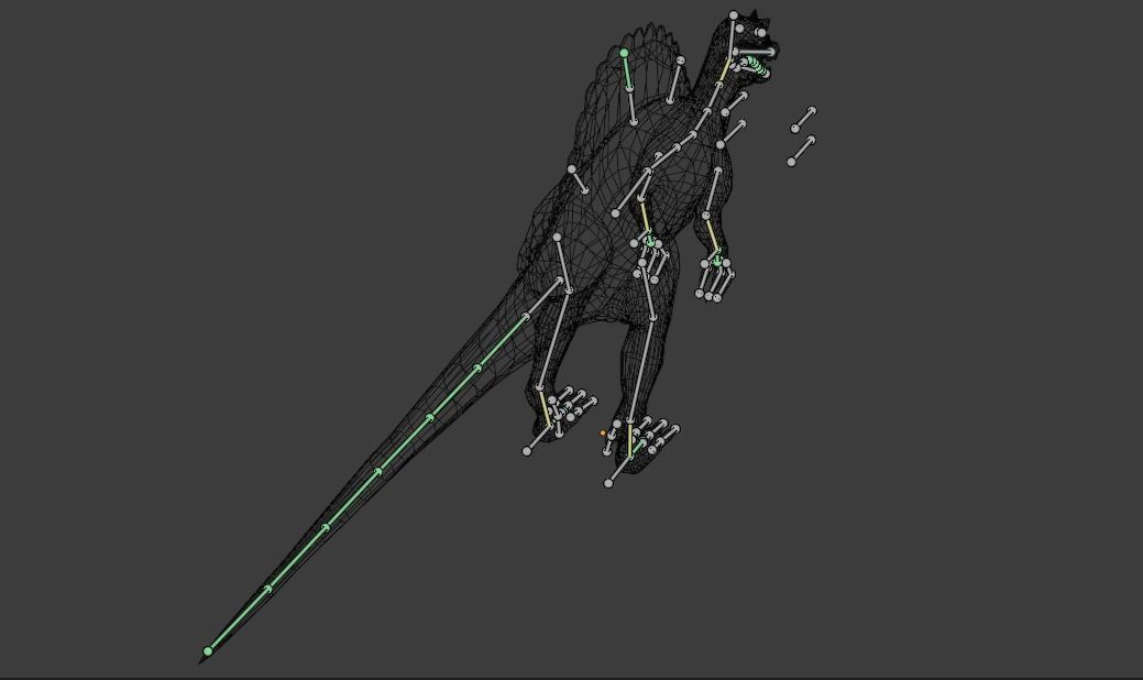 Spinosaurus Animated Low-poly 3D model_22
