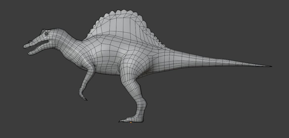 Spinosaurus Animated Low-poly 3D model_12