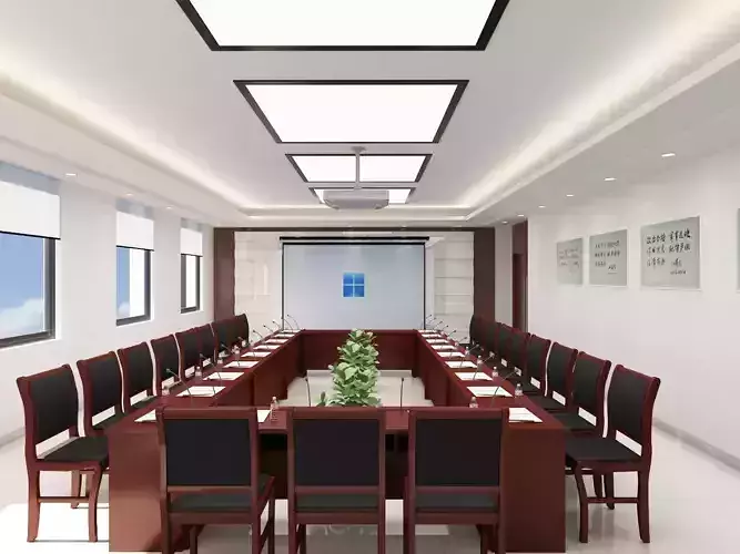 Modern conference room conference table