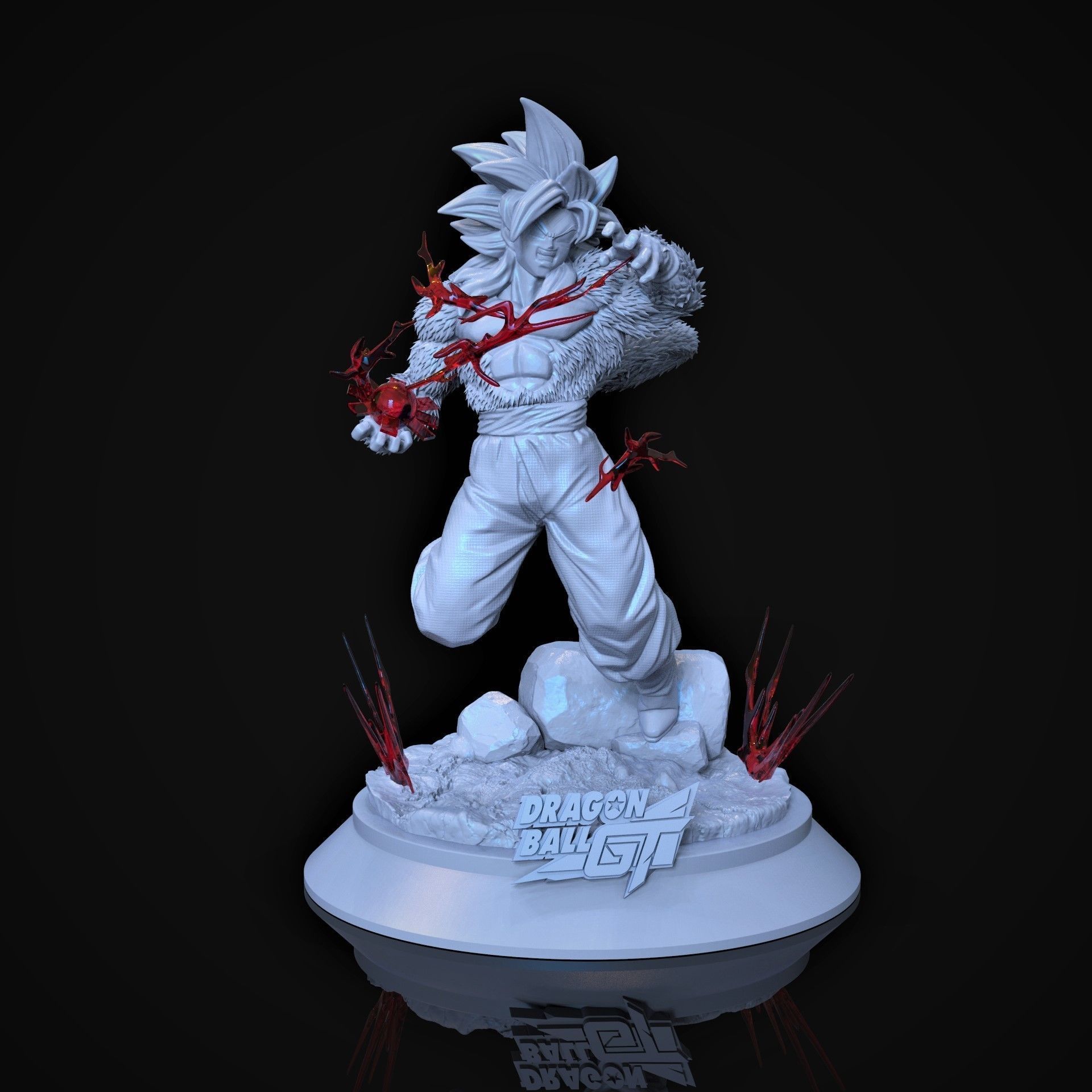 Goku SSJ 4 3D print model_3